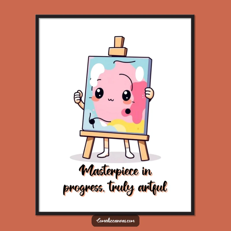 Funny Free Printable Wall Art: Abstract Easel Art - Quirky Decor