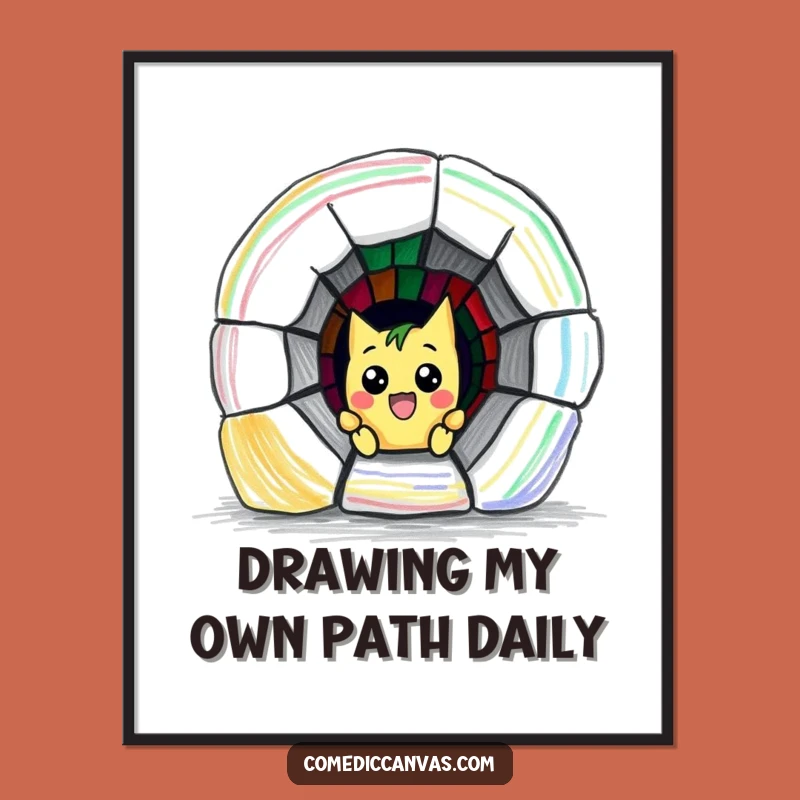 Funny Free Printable Wall Art: Crayon's Escape Plan, Quirky Downloadable Decor