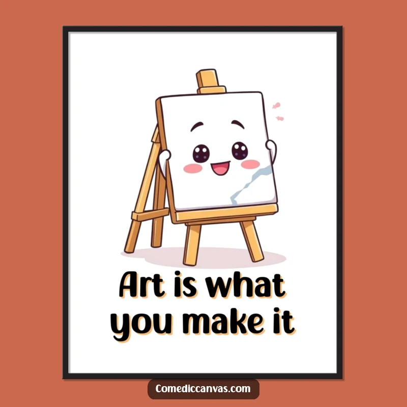 Funny Free Printable Wall Art: Easel Masterpiece, Quirky Downloadable Decor