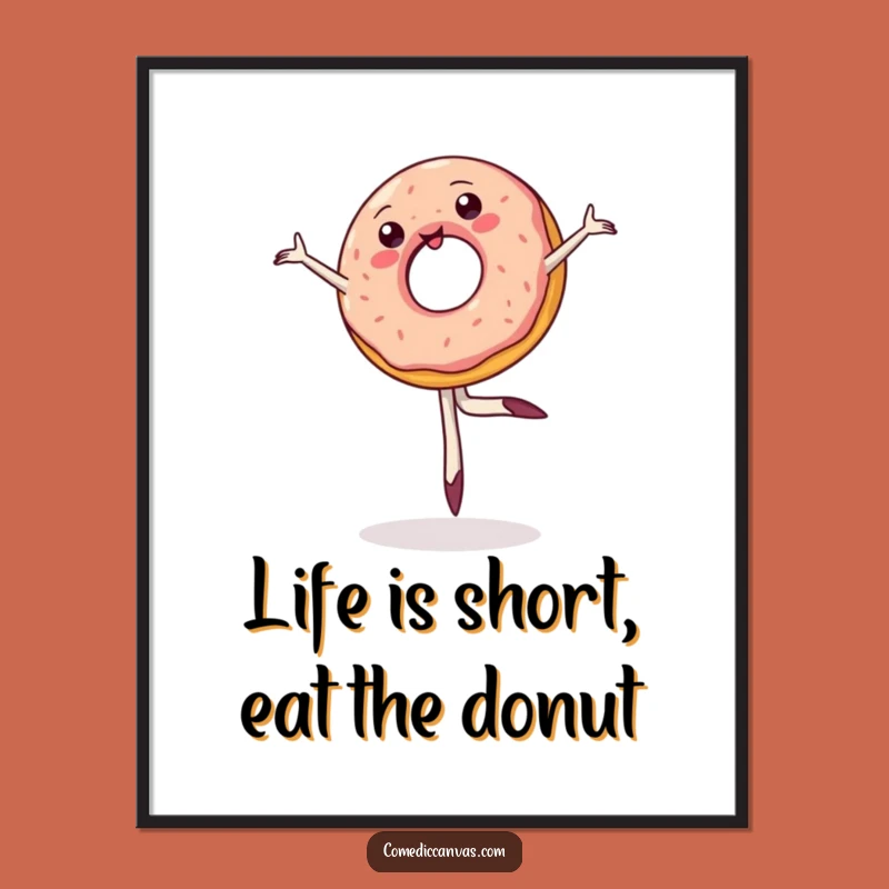 Free Printable Donut Ballet Art - Hilarious Downloadable Wall Decor Gift