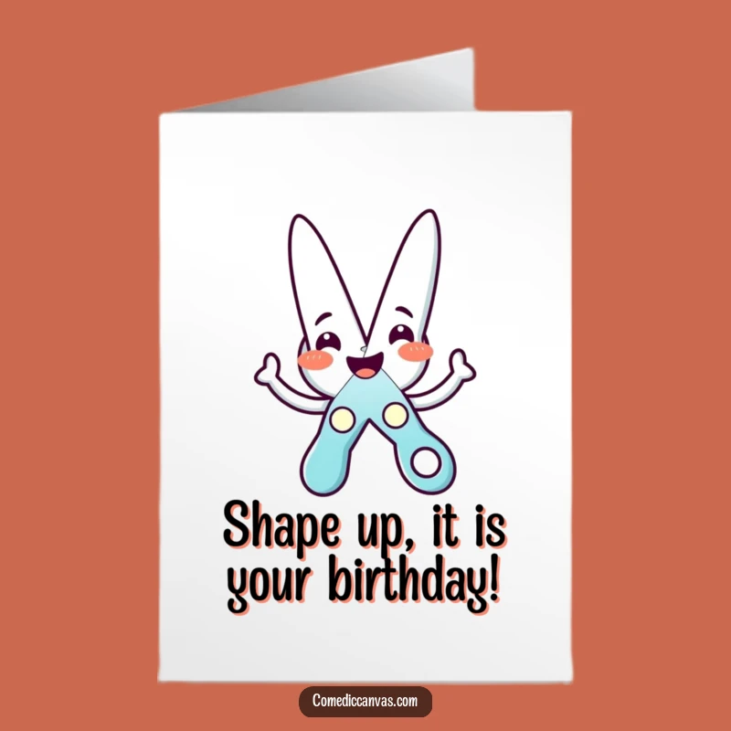 Free Printable Birthday Card: Funny Scissors Cutting Star, Hilarious Downloadable Gift