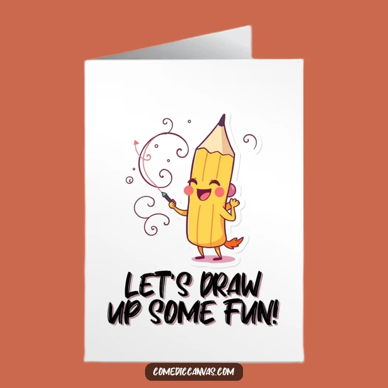 Funny Free Printable Birthday Card: Pencil Drawing Art, Whimsical Downloadable Gift