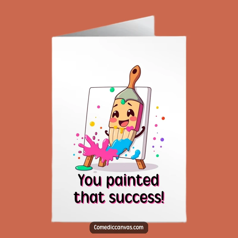 Funny Free Printable Congrats Card: Artistic Splatter - Celebrate with Paint!