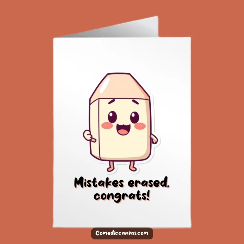 Free Printable Eraser Congrats Card - Funny DIY Downloadable Success Marker