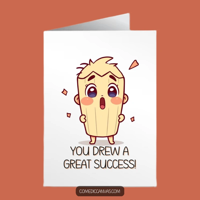 Free Printable Congrats Card: Excited Pencil Sketching a Masterpiece - Funny Downloadable