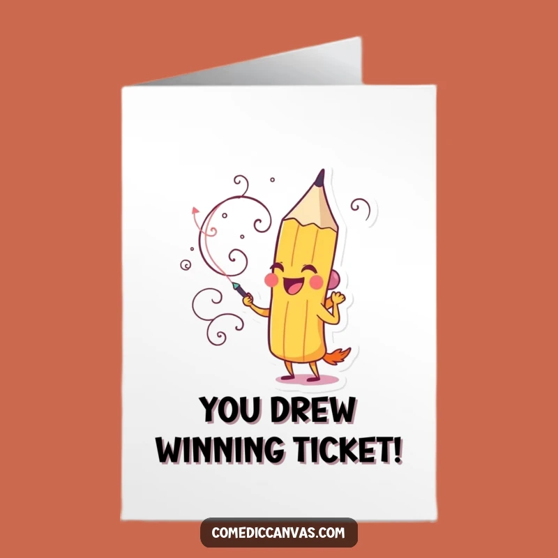 Funny Free Printable Congratulations Card: Pencil Art, Downloadable Gift for Success