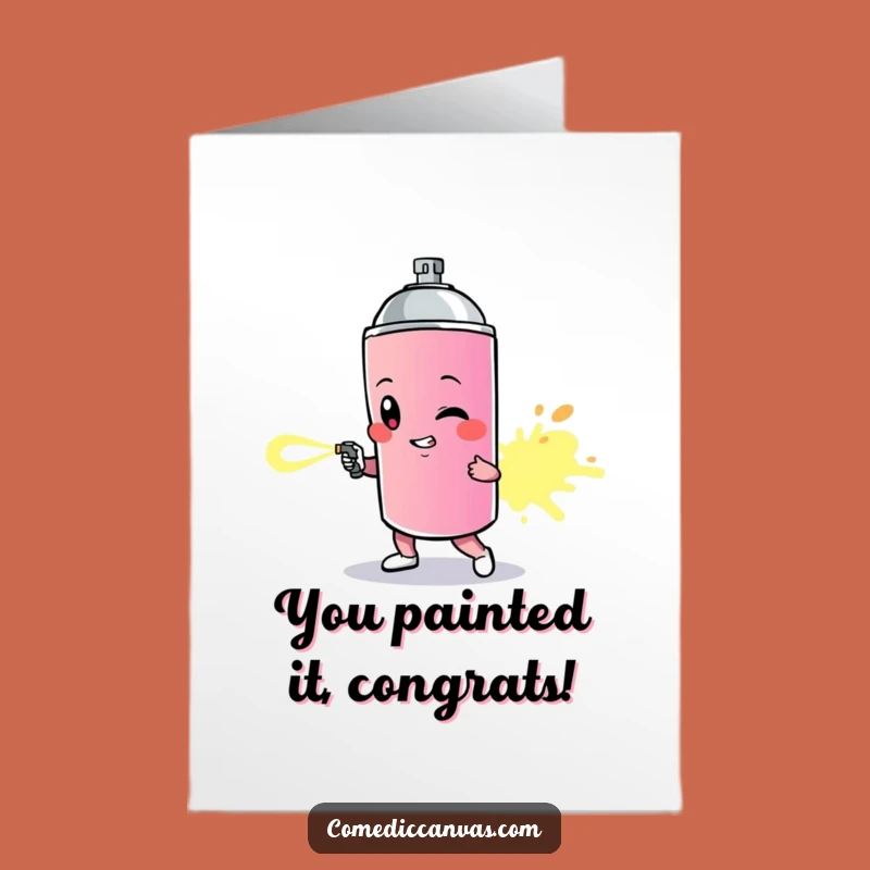 Free Printable Spray Paint Congrats Card - Bold DIY Downloadable Achievement Art