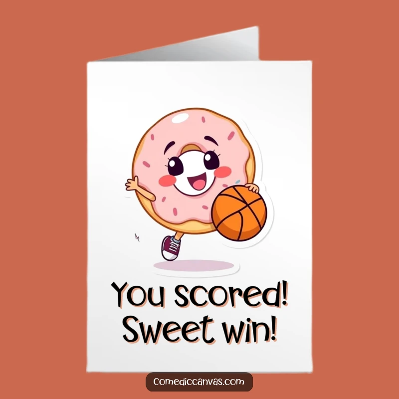 Free Printable Donut Congratulations Card: Funny Dribble Downloadable for Sweet Wins