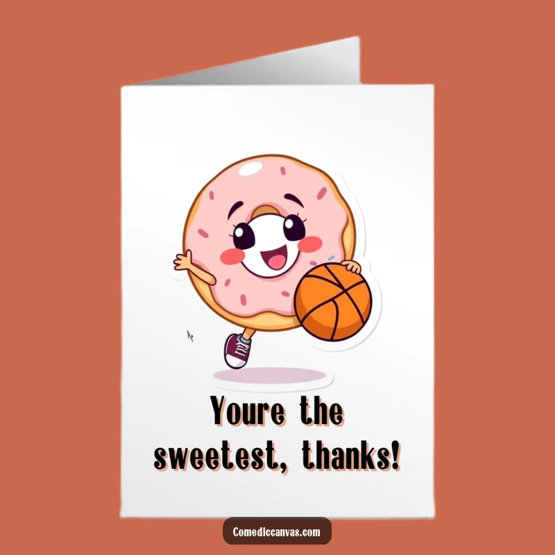Free Printable Donut Thank You Card: Funny Dribble Downloadable for Sweet Gratitude