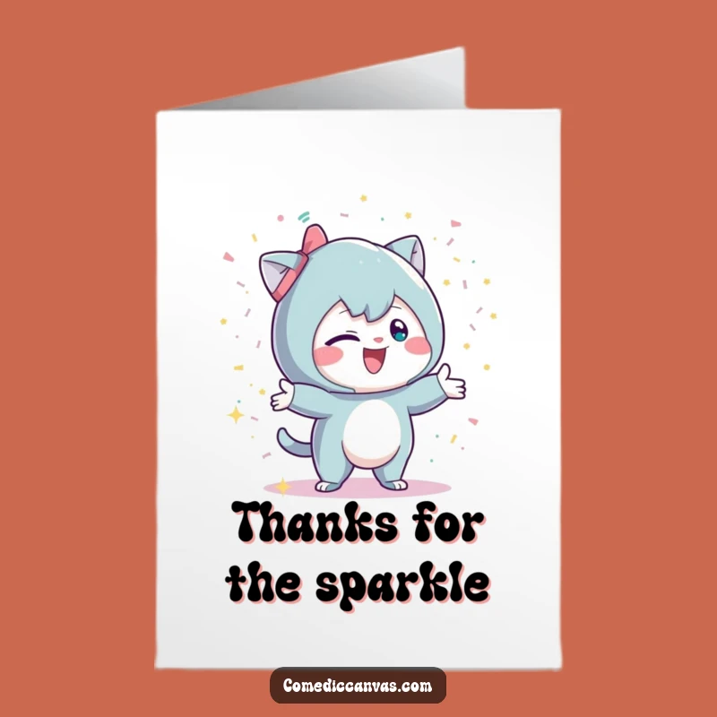 Free Printable Thank You Card: Amusing Confetti Tossing, Unique DIY Downloadable Gift