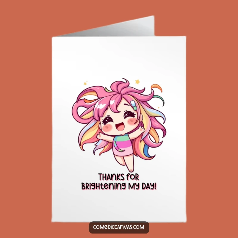 Free Printable Thank You Card: Blushing Palette Swirling Colors Gratitude Downloadable