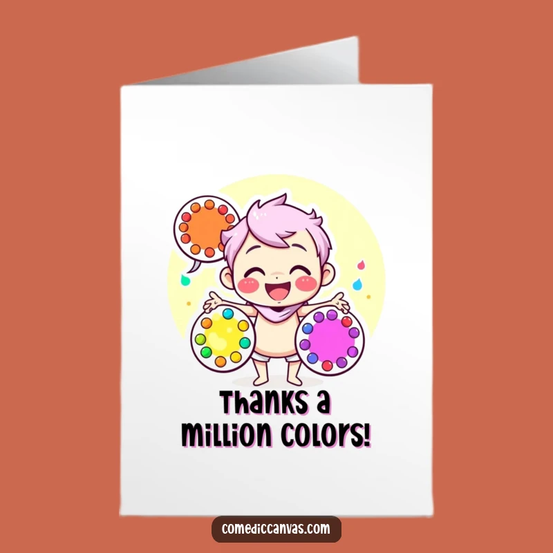 Free Printable Thank You Card: Juggling Artist Character Funny Downloadable Gift