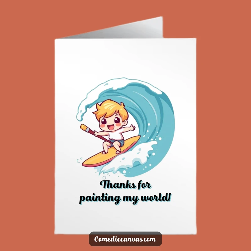 Funny Free Printable Art Thank You Card: Giggle Ride DIY Downloadable Gift