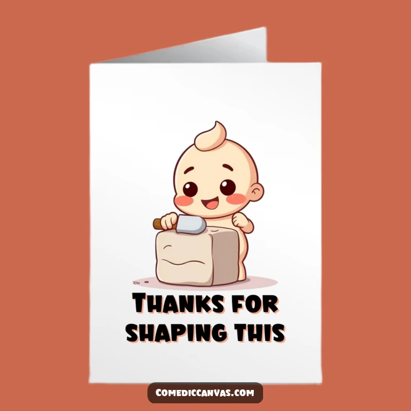 Funny Free Printable Thank You Card: Chisel Art, Sculpted Gratitude Gift!