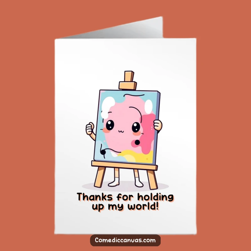 Funny Free Printable Thank You Card: Easel Masterpiece - Easy Download