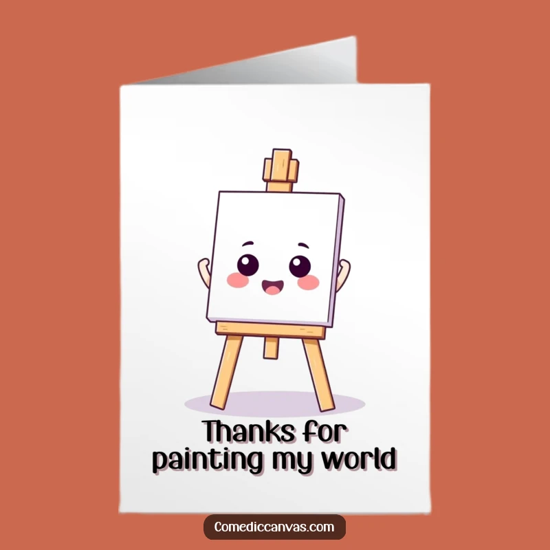 Free Printable Thank You Card: Kawaii Easel Art Appreciation Gift