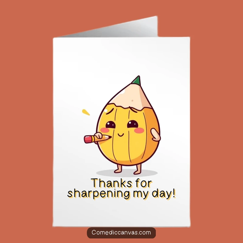 Free Printable Pencil Thank You Card: Sharp Appreciation, Downloadable DIY Gift