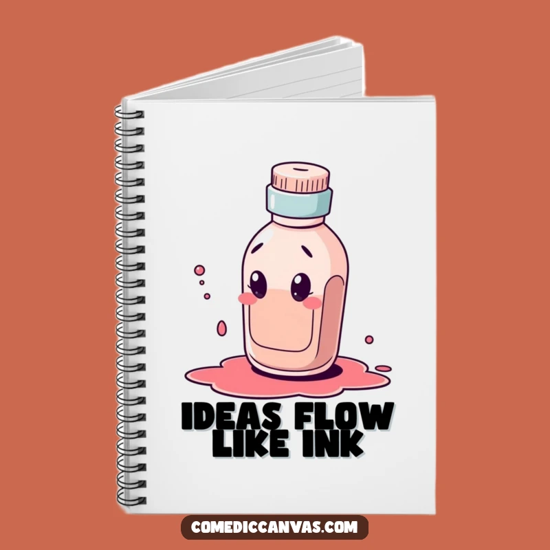 Funny Ink Bottle Character Notebook: Jot Down Creative Ideas (and Blots!)