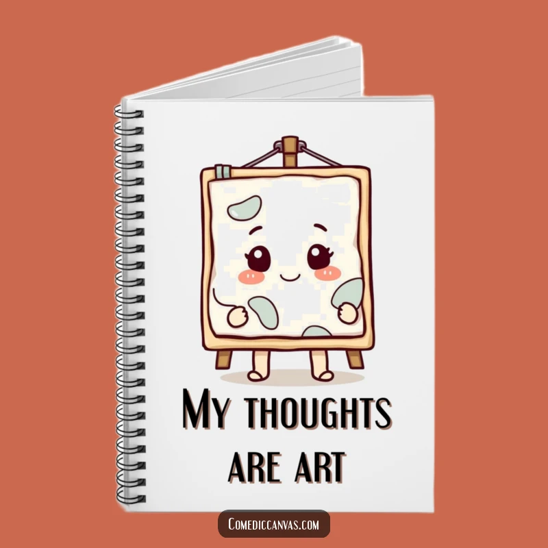Funny Masterpiece Idea Notebook - Smiling Canvas Character Journal