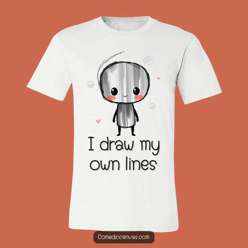 Funny Charcoal Stick T-Shirt: Whimsical Artist Smudging Lines, Ideal Funny Gift