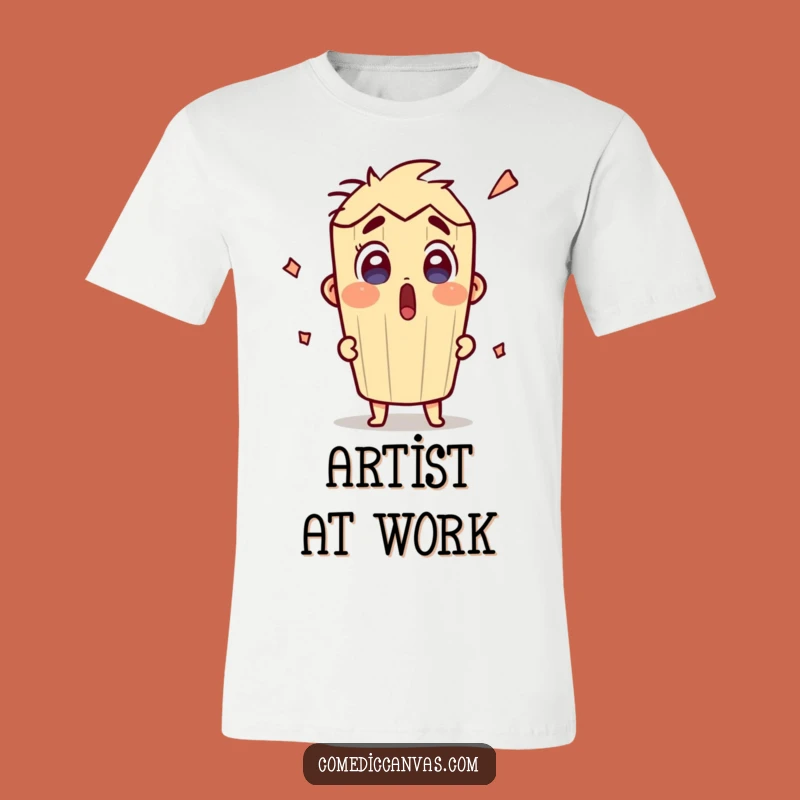 Funny Surprised Pencil T-Shirt: Express Your Artistic Excitement with a Hilarious Tee