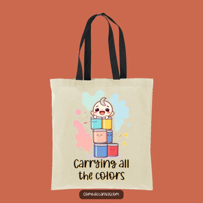 Funny Paint Can Balance Tote Bag: Carry Your Colors with Humor, Perfect Funny Gift