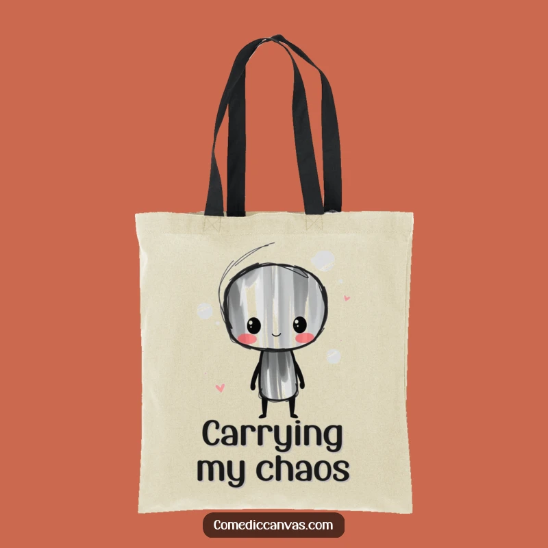 Funny Charcoal Stick Tote Bag: Whimsical Artist Smudging Lines, Practical Funny Gift