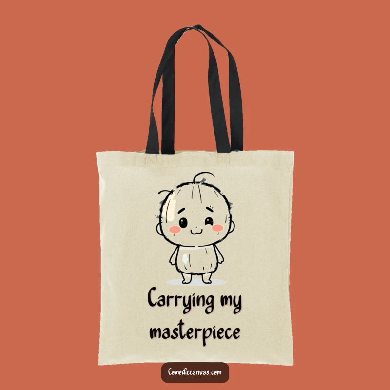Funny Charcoal Stick Tote Bag: Carry Your Art Supplies with Humor