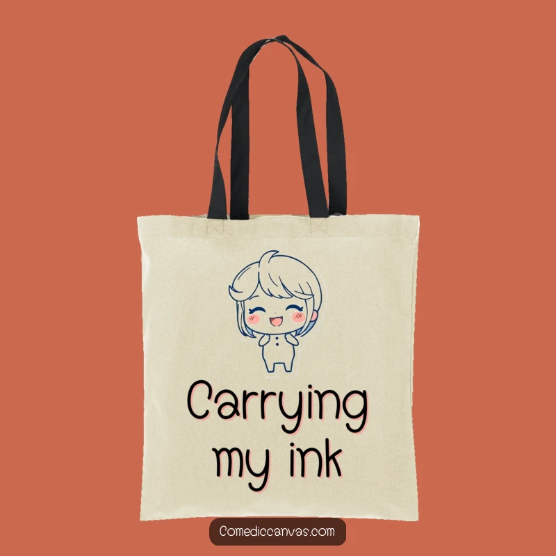 Funny Ink Pen Tote Bag: Joyful Artist Strokes, Practical Funny Gift