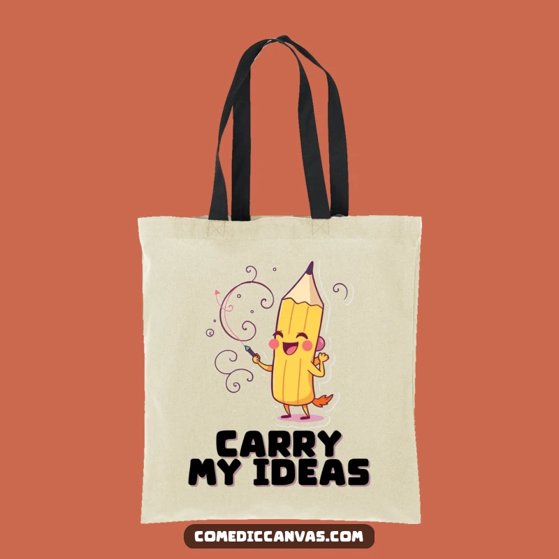 Funny Pencil Tote Bag: Carry Your Art Supplies with Whimsical Style