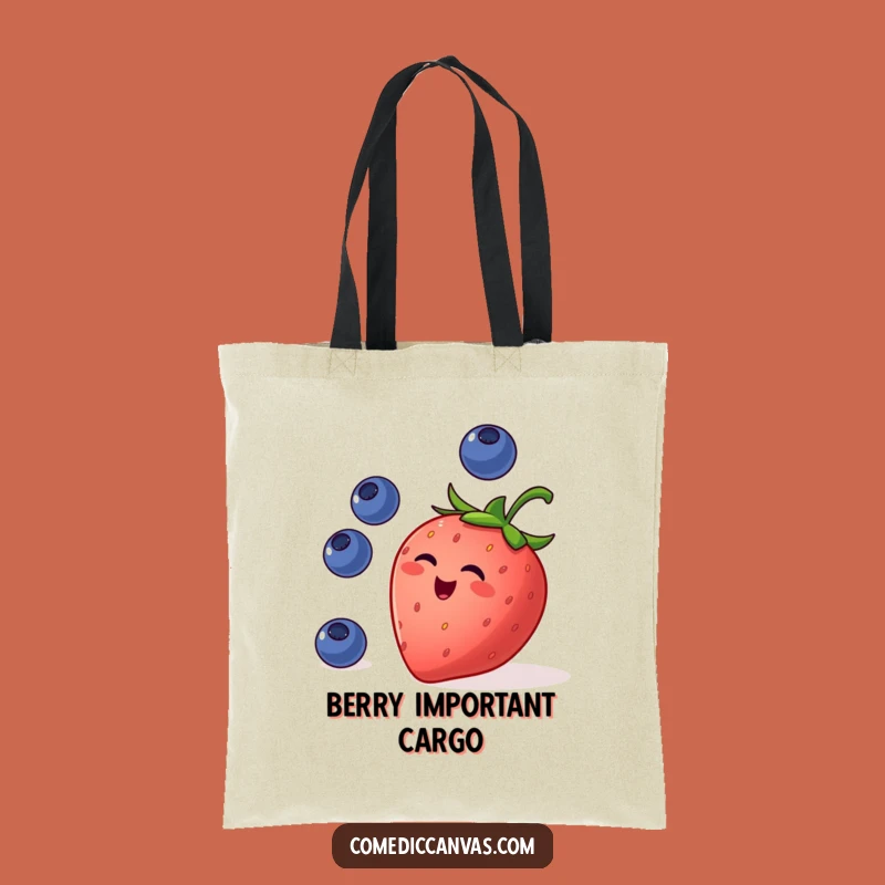 Funny Strawberry Juggling Tote Bag: Carry Your Laughs with This Cute Bag