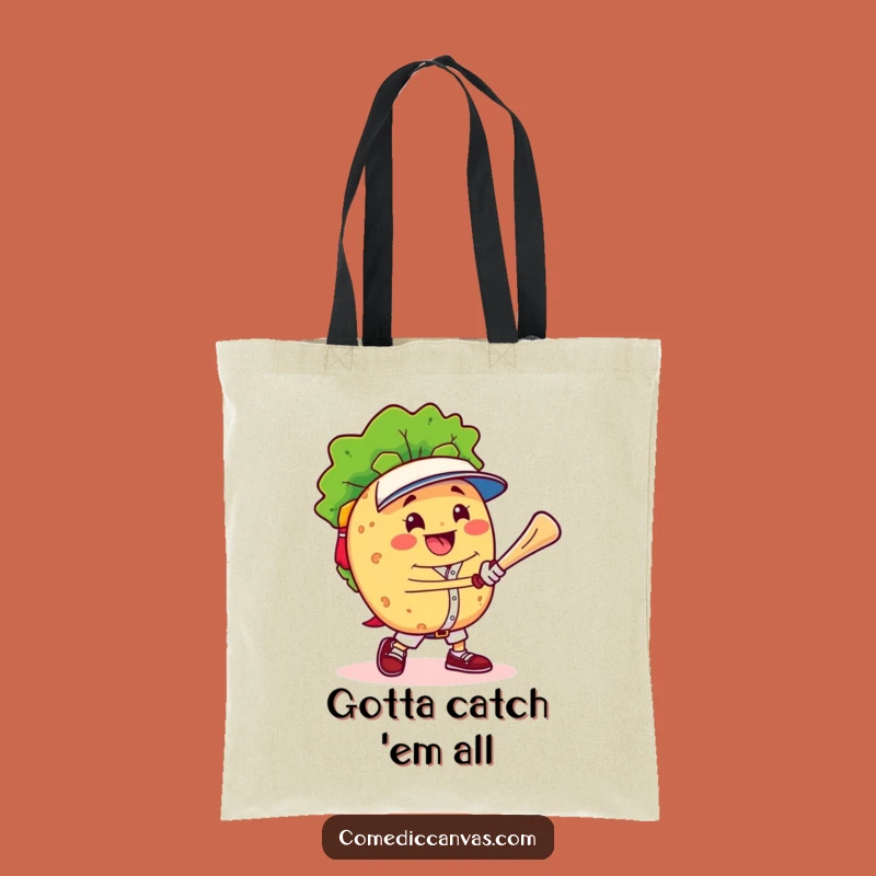 Funny Taco Baseball Champion Tote Bag Carry Your Game Day Essentials